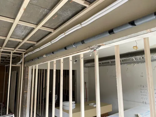 先行配管の施工例02