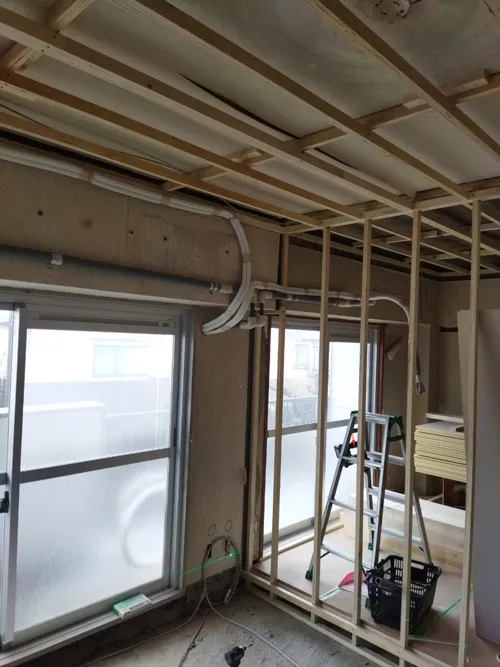 先行配管の施工例03